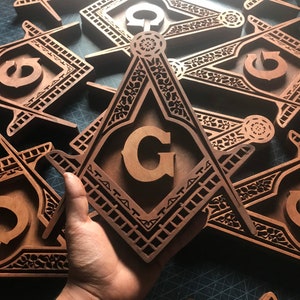 12” Masonic Symbol - Wood Carving