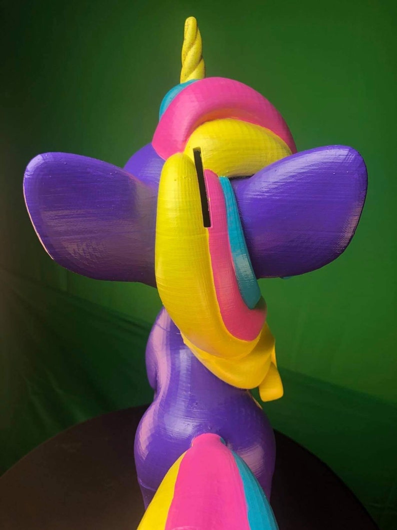 3D Printed Custom-painted Baby Unicorn Piggy Bank. - Etsy