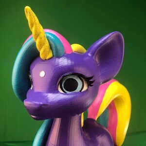 3D Printed, Custom-Painted, Baby Unicorn Piggy Bank.