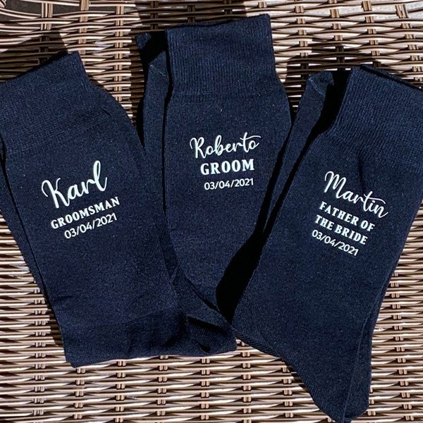 Boys Personalised Socks, Page Boy Socks, Groomsman Socks, Wedding Socks, Kids Personalised Socks