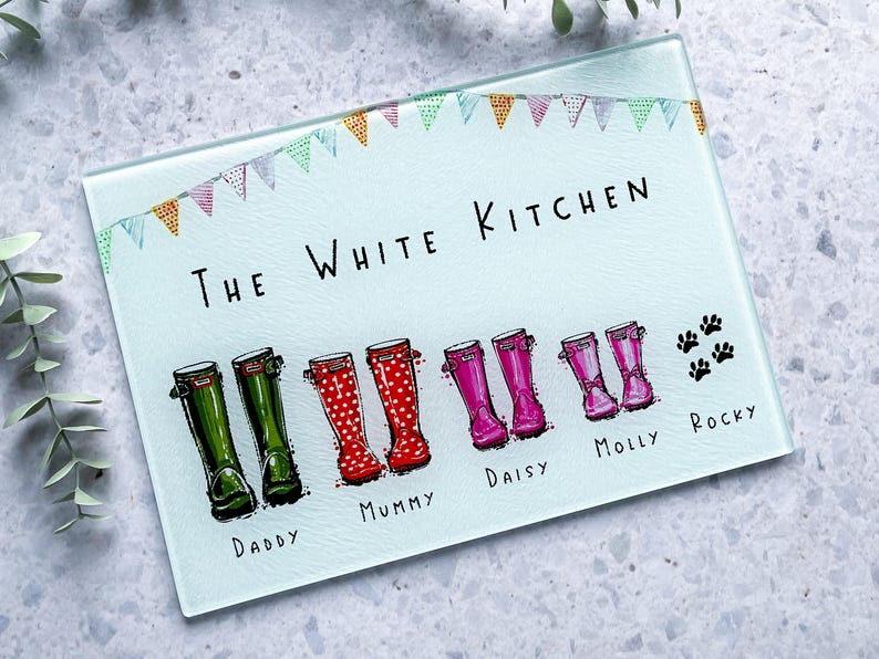 Customised Glass Chopping Board, Kitchen Gift, Personalised Gift bild 8