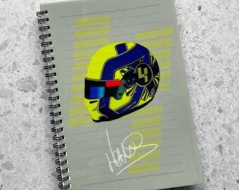 Cuaderno del casco de Lando Norris: Bloc de notas de McLaren Motorsport
