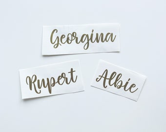 Personalised Vinyl Decal | Custom Name Sticker for Gift Boxes & Bags| Wedding Bridesmaid Hen Party Birthday Vinyl Decal