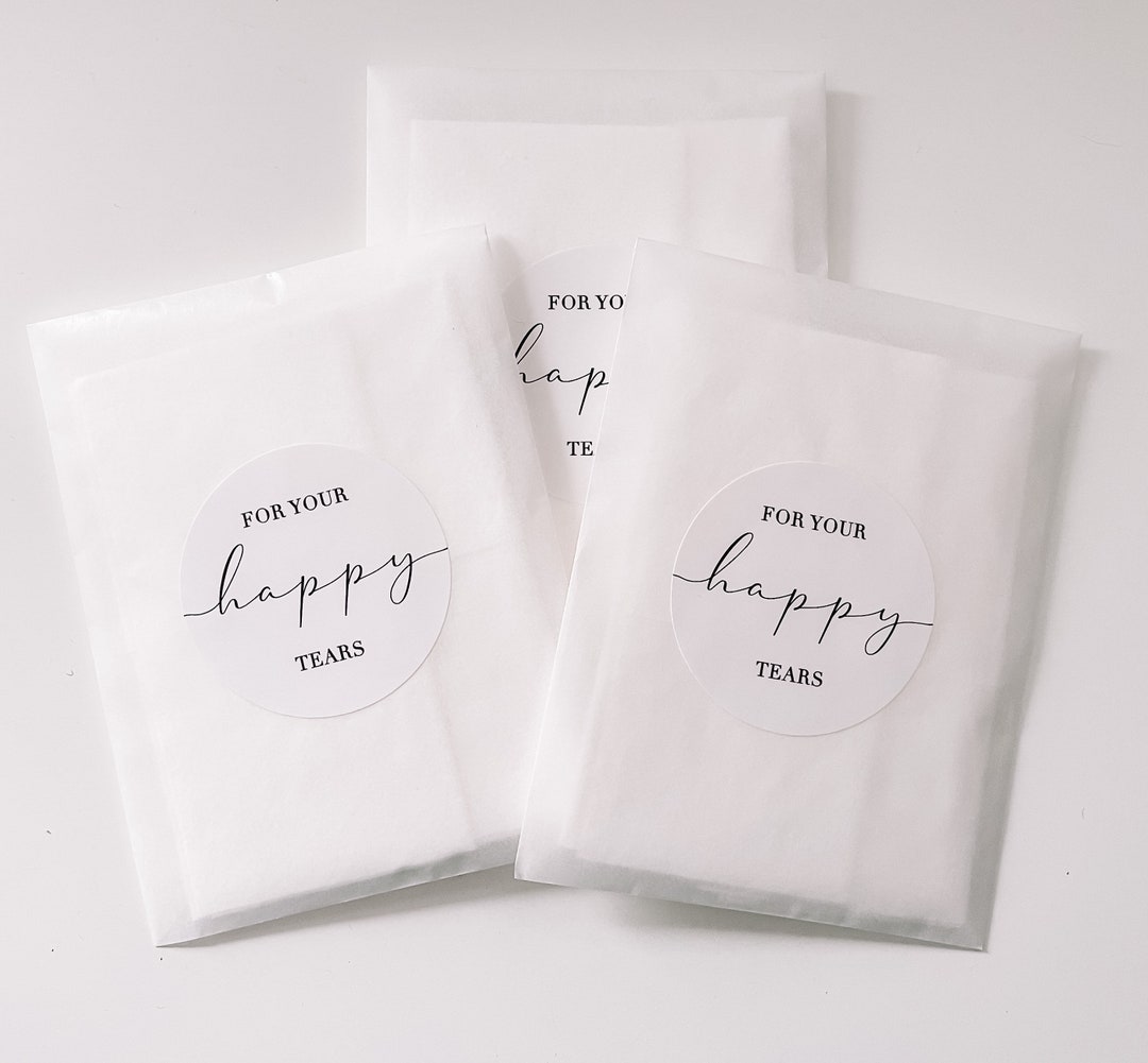 Happy Tears Tissue Packs | Wedding Tissues | for Your Happy Tears - Etsy