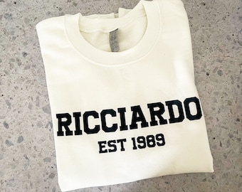 Daniel Ricciardo Sweatshirt, University Sweatshirt, Driver Sweatshirt, McLaren Sweatshirt