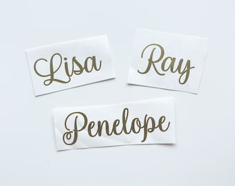 Vinilo adhesivo personalizado / Pegatina con nombre para cajas y bolsas de regalo / Vinilo adhesivo para bodas, despedidas de soltera, cumpleaños y damas de honor