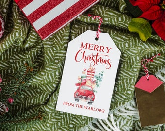 Individuell bedruckte Weihnachtsgeschenkanhänger, Weihnachtsanhänger, Swing-Tags, Weihnachtsgeschenkanhänger, personalisierte Weihnachtsgeschenkanhänger, benutzerdefinierte Weihnachtsgeschenkanhänger