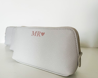 Monogrammed initial accessory case, make up bag, bridesmaid gift
