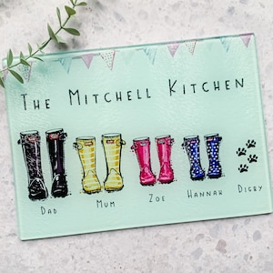 Customised Glass Chopping Board, Kitchen Gift, Personalised Gift bild 1