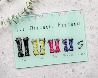 Tabla de cortar de cristal personalizada, regalo de cocina, regalo personalizado