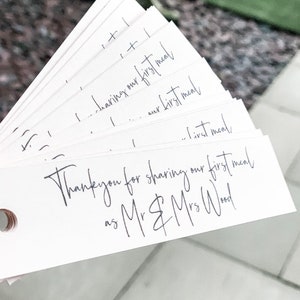 Custom Wedding Favor Tags: Personalised Thank You, 300gsm Cardstock