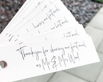 Etiquetas personalizadas para regalos de boda: Gracias personalizadas, cartulina de 300 g/m²