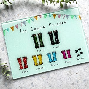 Customised Glass Chopping Board, Kitchen Gift, Personalised Gift bild 7