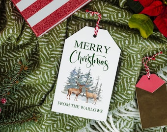 Individuell bedruckte Weihnachtsgeschenkanhänger, Weihnachtsanhänger, Swing-Tags, Weihnachtsgeschenkanhänger, personalisierte Weihnachtsgeschenkanhänger, benutzerdefinierte Weihnachtsgeschenkanhänger
