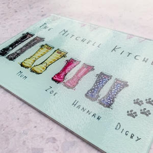 Customised Glass Chopping Board, Kitchen Gift, Personalised Gift bild 2