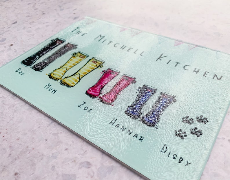 Customised Glass Chopping Board, Kitchen Gift, Personalised Gift bild 2