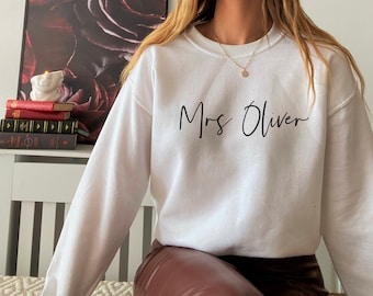 Mrs Sweater Wife Wedding Mrs Bride Sweatshirt Just Married