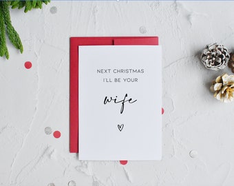 Next Christmas You'll Be My Husband Wife Card, Future Husband Christmas Card, Future Wife Christmas Card, Fiancé Christmas Card