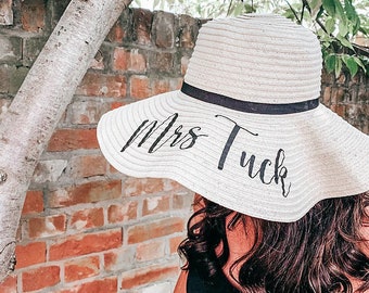 Personalised Sun Hat: Bride Hen Party Summer Hat