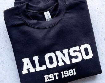 Fernando Alonso Sweatshirt, University Sweatshirt, Driver Sweatshirt