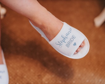 Personalised Spa Slippers, wedding slippers, wedding guest slippers, bridesmaid slippers, bridesmaid gift