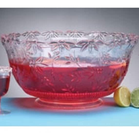 12 qt. Clear Plastic Punch Bowl Etsy