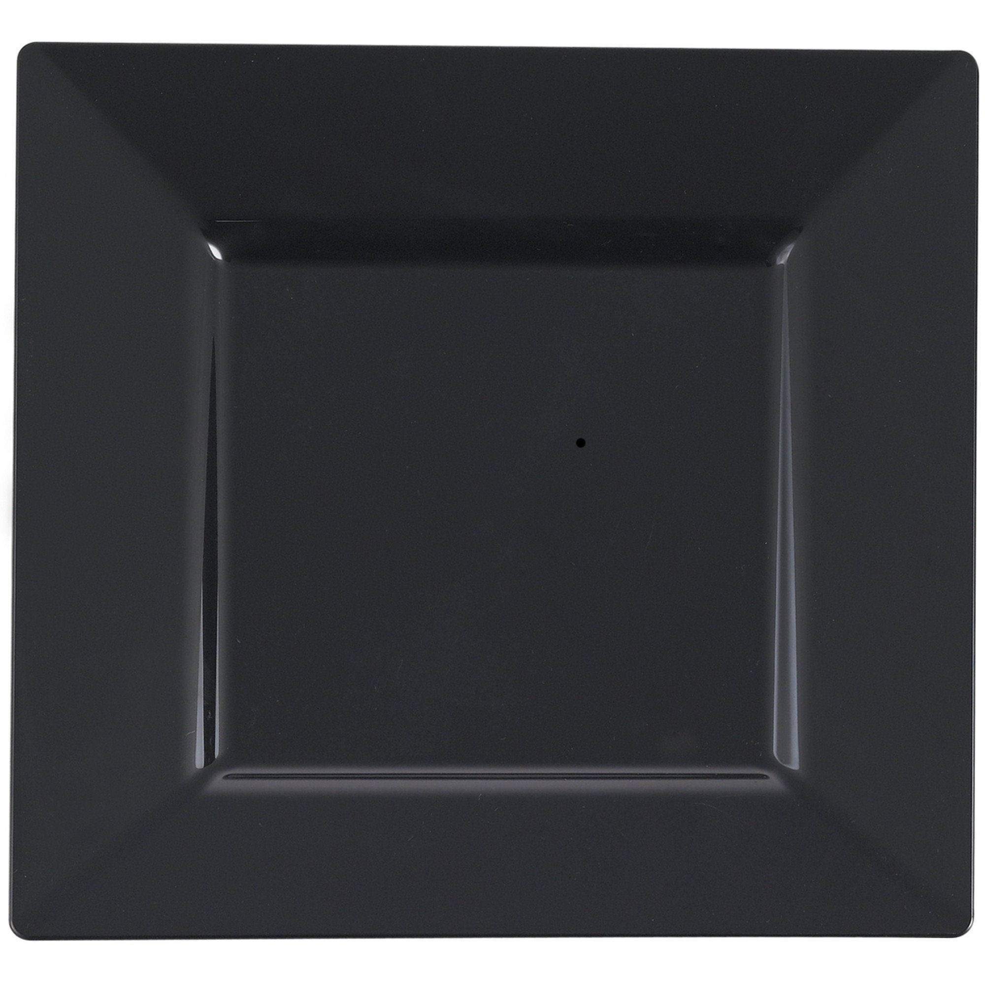 10 3/4 Black Square Dinner Plastic Plates case of 120 Etsy