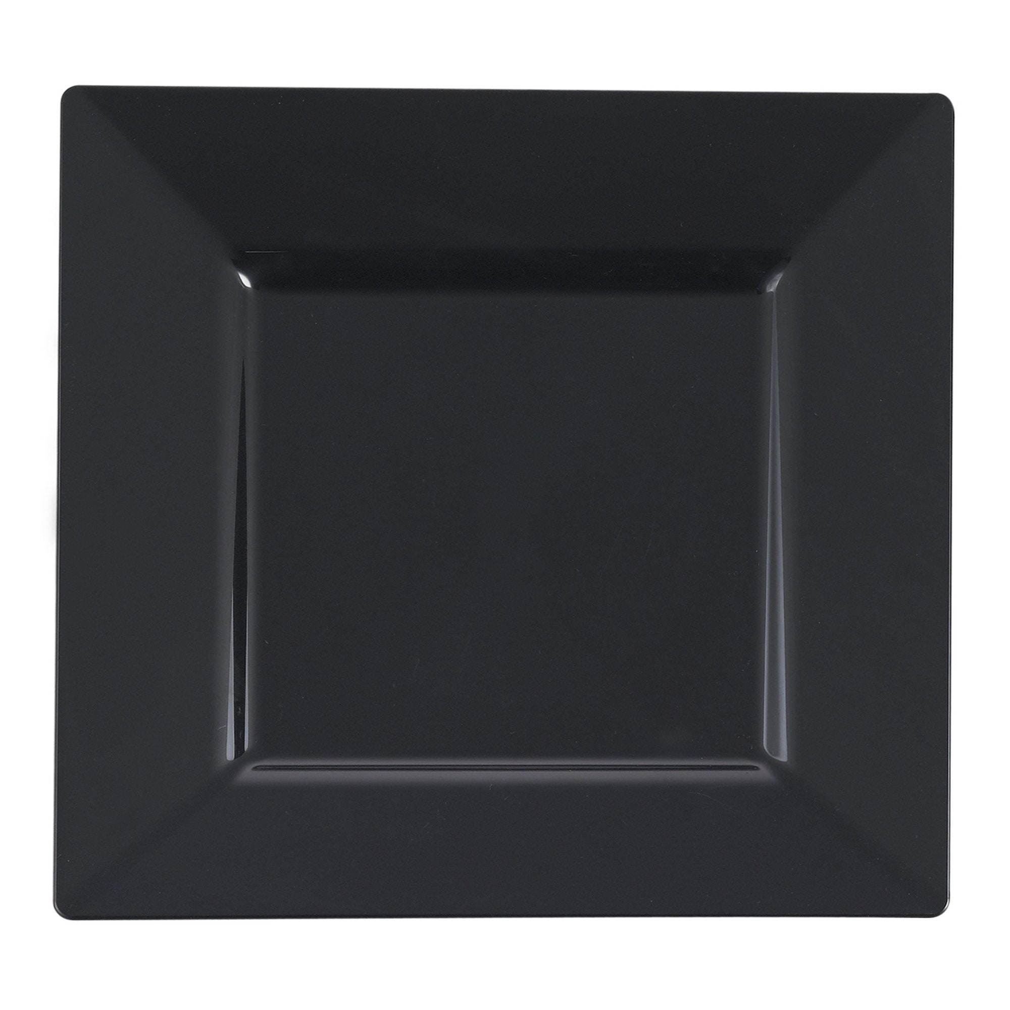10 3 4 black square dinner plastic plate etsy