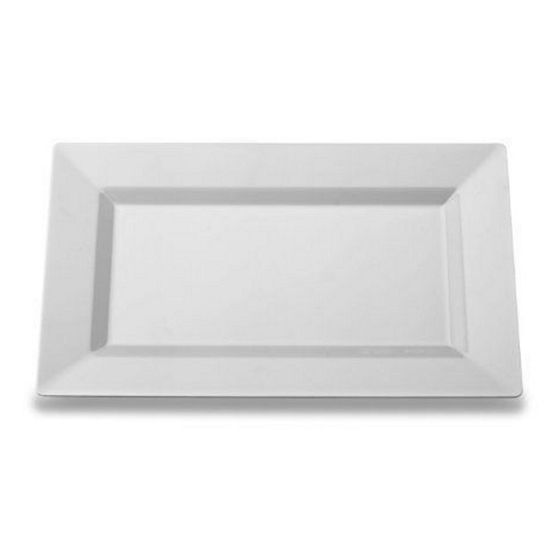 White 12.75 Rectangle Plastic Dinner Plates 10ct. Etsy