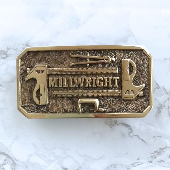 vintage belt buckle millwright - Gem