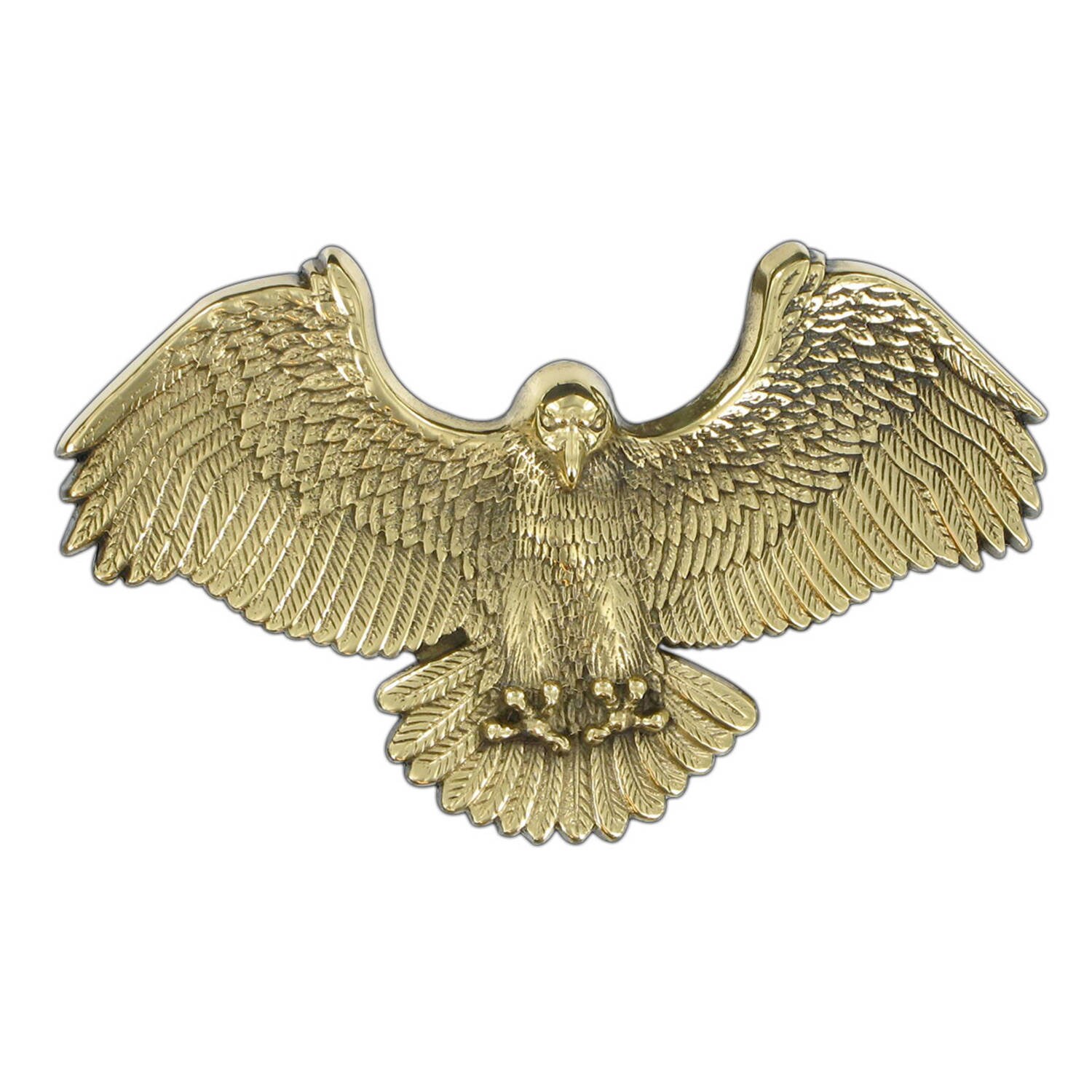 Vintage Men's Belt Buckle Eagle Solid Brass 1980 Baron