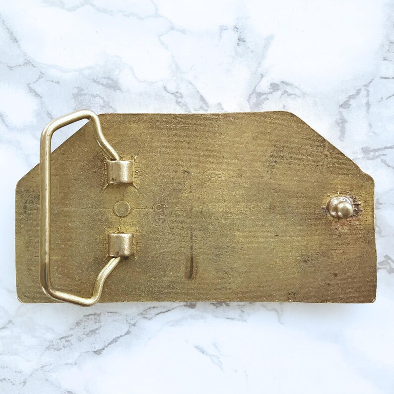 Vintage Men's Belt Buckle Operating Engineer Solid Brass Etsy