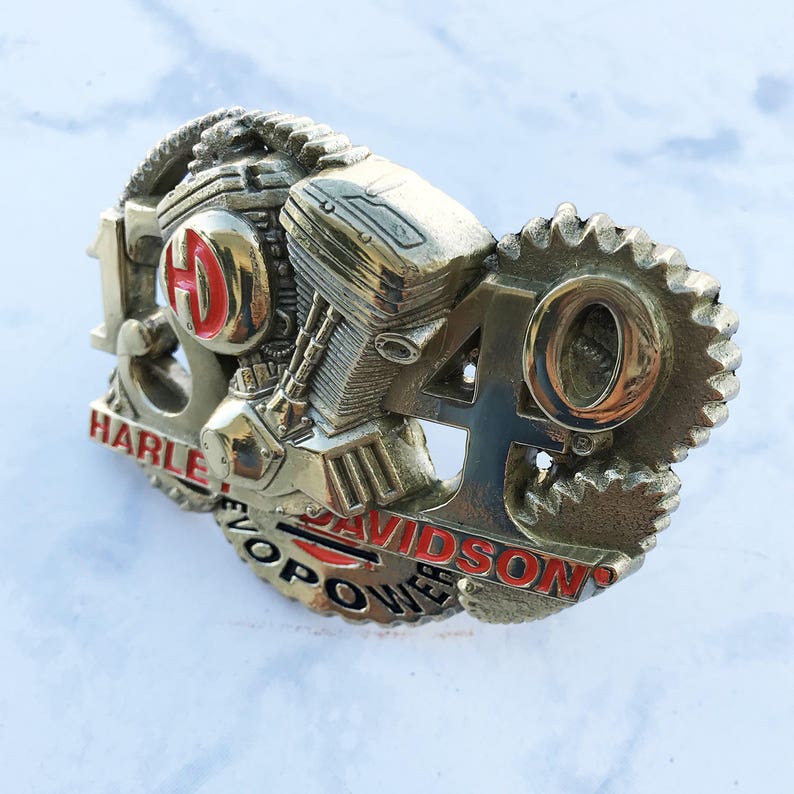 Vintage Harley Davidson Belt Buckle 1340 EVOPOWER 1993 Solid Etsy