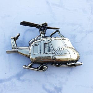Vintage Belt Buckle Helicopter Solid Brass 1979 Baron Buckles