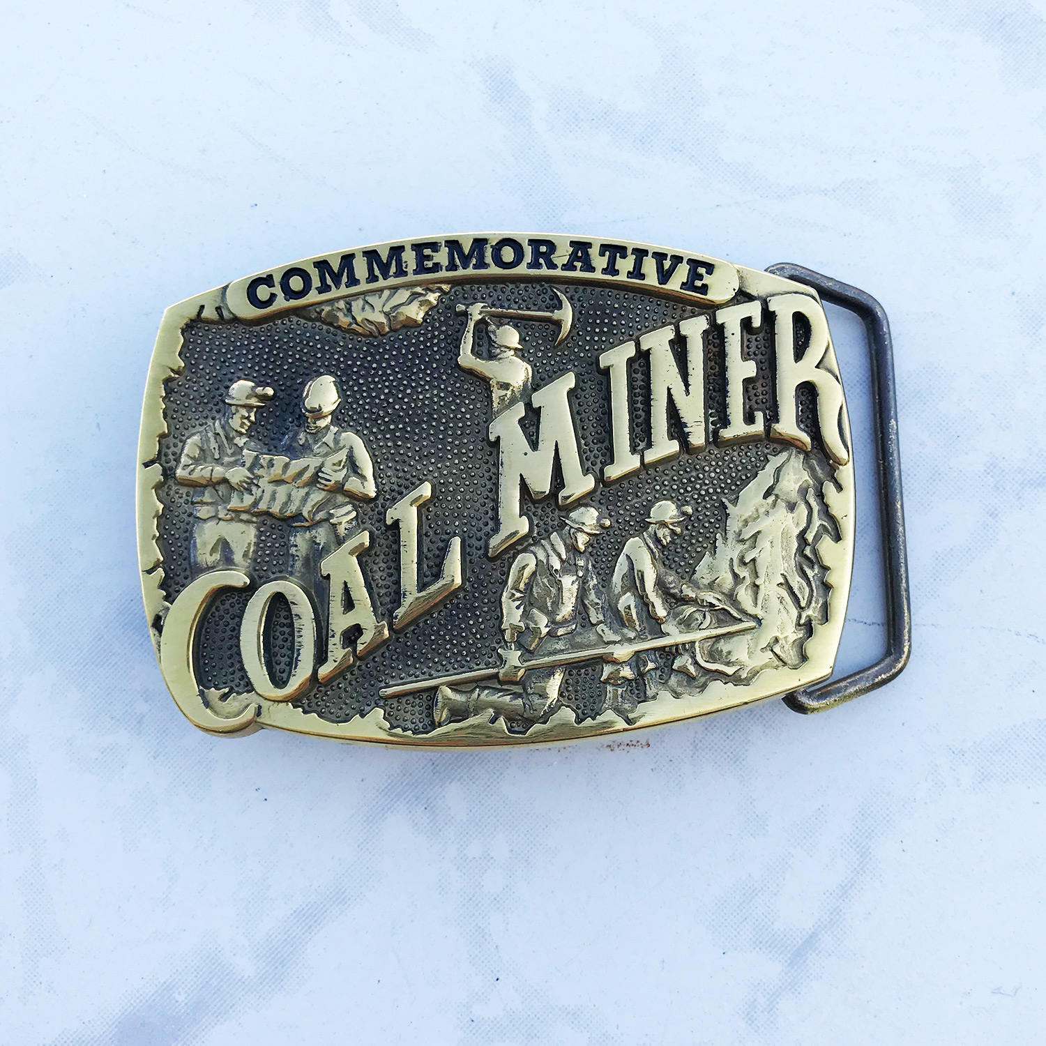 Vintage Men's Belt Buckle Coal Miner Commemorative Solid | Etsy