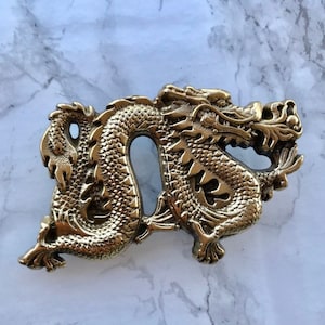 Vintage Gold Dragon Scale Waist Belt with Ornate Medallion Gold Dragon Belt - Etsy main image 3