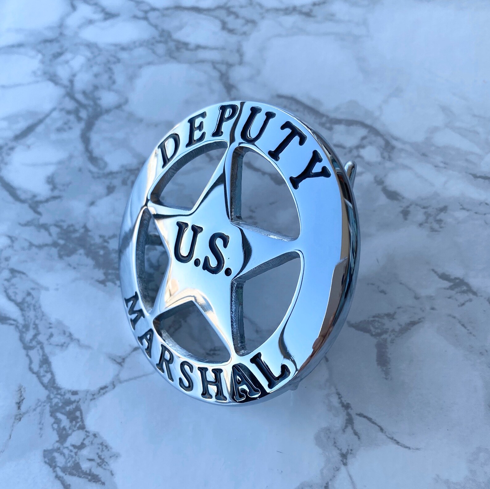 Vintage Men's Belt Buckle US Deputy Marshal Solid Brass Etsy