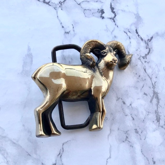 Vintage solid brass goat - Gem