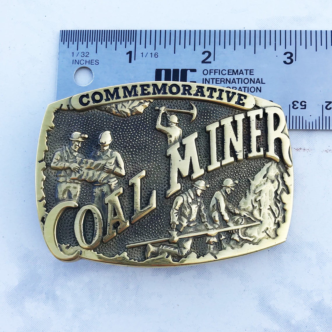 Vintage Men's Belt Buckle Coal Miner Commemorative Solid | Etsy