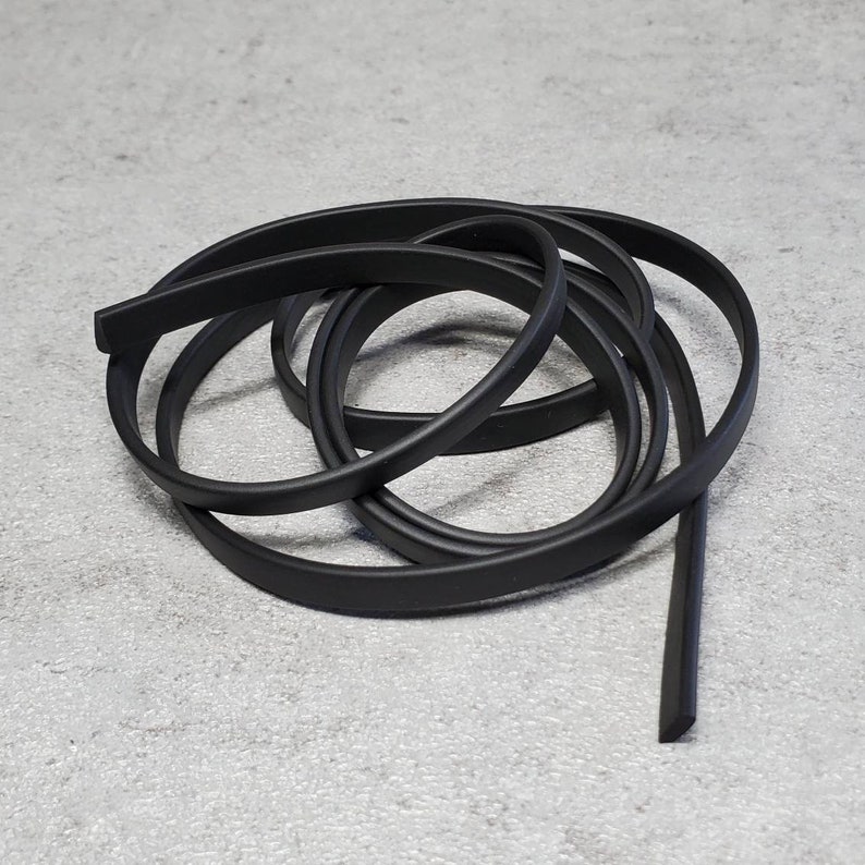 Flat Black Rubber Cord 10mm Wide 2mm Thick Flex Strip Etsy