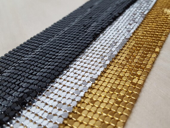 Soft Gold Metal Mesh Ribbon Silver Mesh Alloy Ribbon for DIY 45 Cm