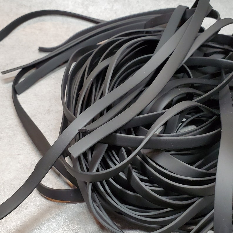Flat Black Rubber Cord 10mm Wide 2mm Thick Flex Strip Etsy