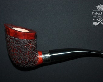 Stylish handcrafted rustic tobacco smoking pipe no.: #1902