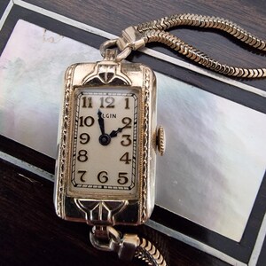 1920s ELGIN Fancy Bracelet WATCH- BOXED
