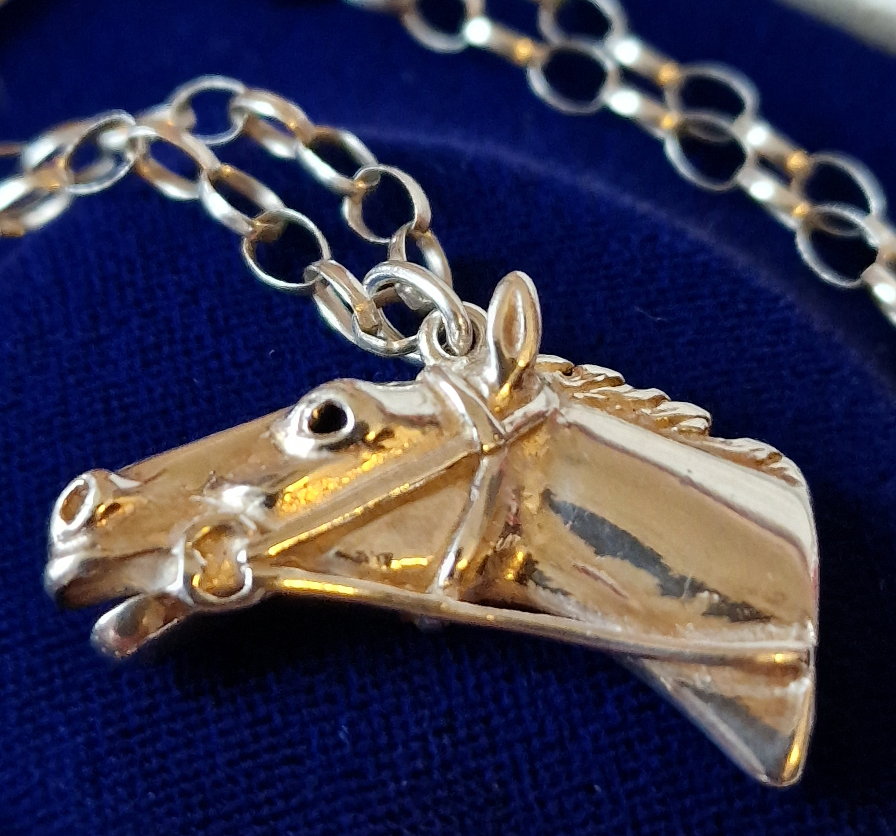 Collier pendentif étrier de cheval - Argent massif - Chevaux Passion