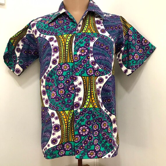 Men’s 1960’s Psychedelic Cotton Shirt