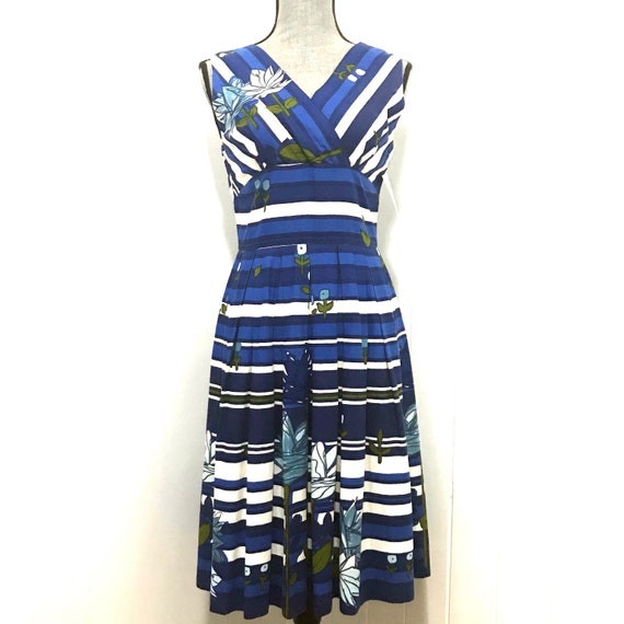 1950/60’s Floral Cotton Day Dress