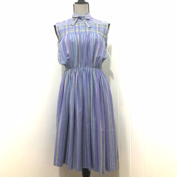 1940’s Cotton Smocked & Embroidered Day Dress