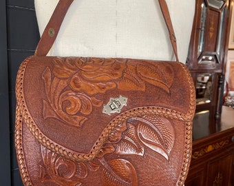 Hand Tooled Shoulder Bag - 1960’s