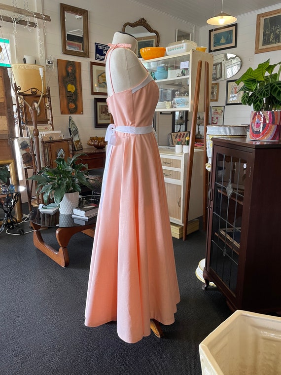 1970s Maxi Dress with Tie Up Straps - Homemade - image 7